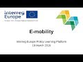 Supporting e mobility in European regions and cities