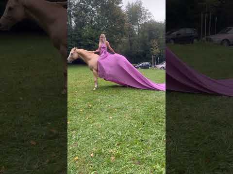 STURZ mit KLEID vom PFERD😨😕🥹 #fail