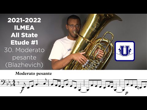 2021-2022 ILMEA Tuba Etude #1 (Illinois Cycle 3) 30. Moderato pesante from Blazhevich 70 Studies