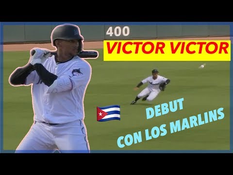 Victor Victor Mesa debuta con los Miami Marlins.