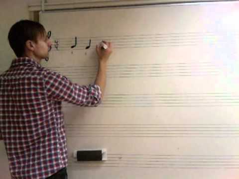 Musiklektion - Notvärden och placering på notlinjer del 2 av 2