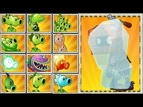 PvZ 2 Challenge - Every PEASHOOTER 5 POWER-UP vs 99 Frozen Brickhead Zombie - Who Will Win?