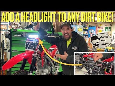 Dirt bike headlight and wiring install
