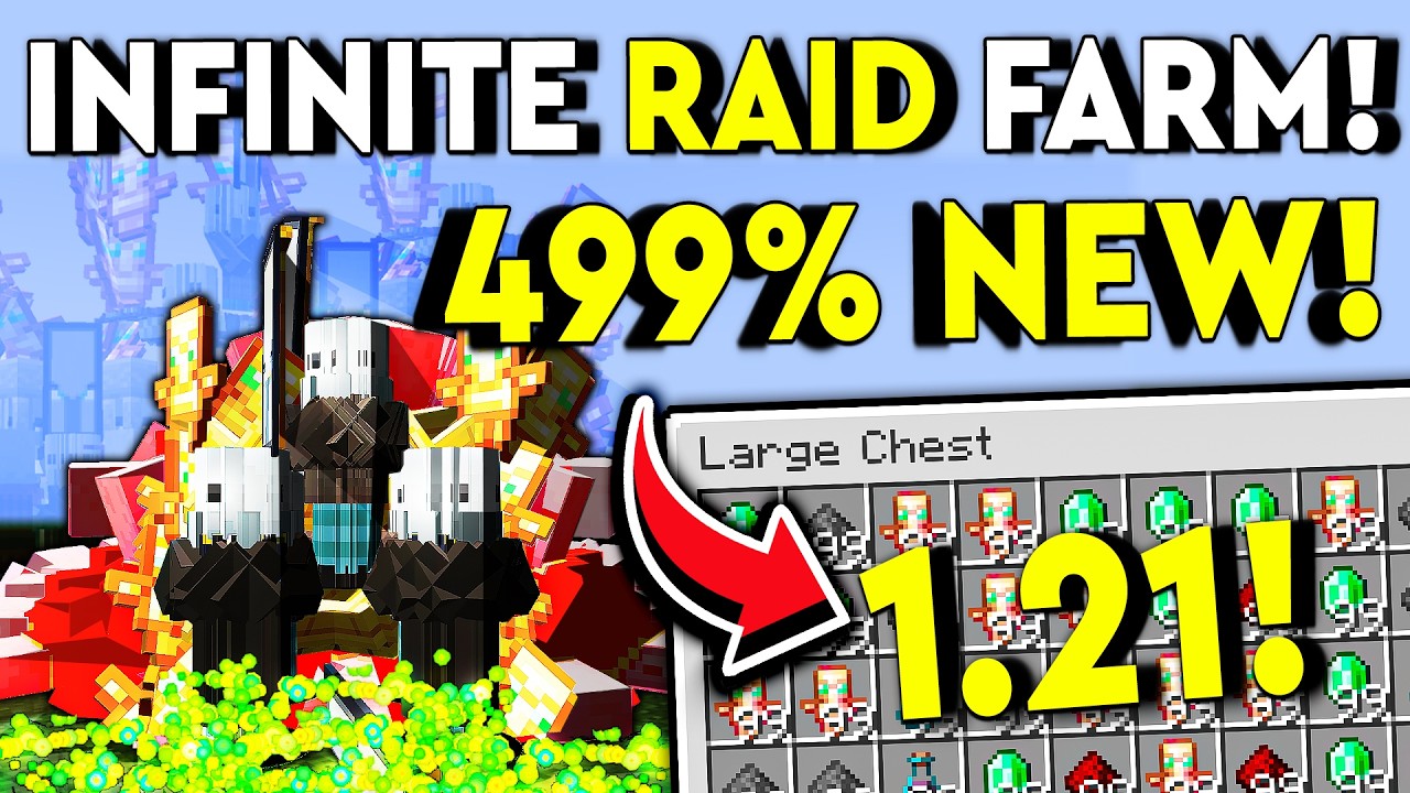 BEST 1.21.2+ INFINITE RAID FARM! Minecraft Tutorial - ANY BIOME ...