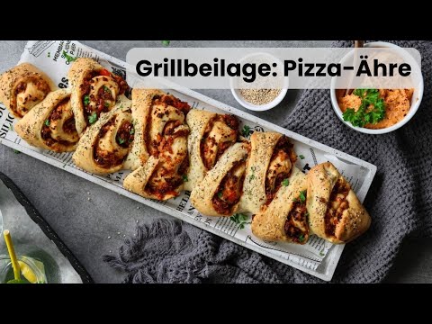 Beste Grillbeilage! Pizza-Ähre / Party-Ähre / Grillbrot / Zopfbrot / Pizzazopf / Pizzarolle
