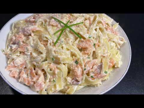 Recette EXPRESS 💥 Les TAGLIATELLES AU SAUMON avec une  DÉLICIEUSE sauce ONCTUEUSE 🍲