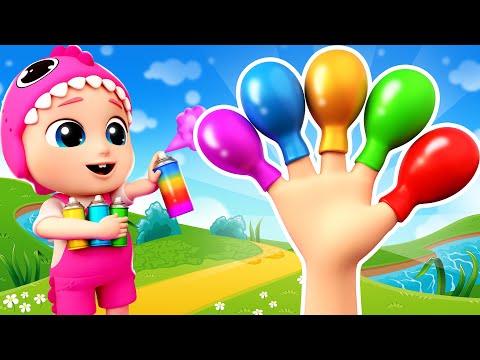 La Famille Doigt 🎨 Apprend les Couleurs avec la Peinture Magique! | Bubbleee  Comptines pour Enfants