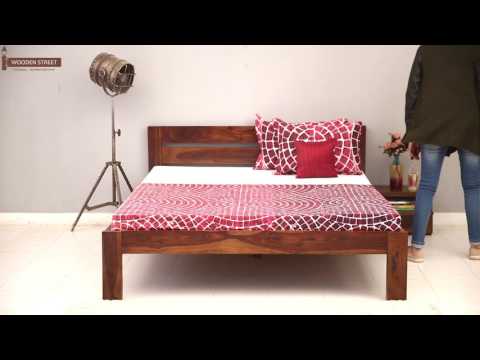 Denzel wooden bed without storage- solid wood