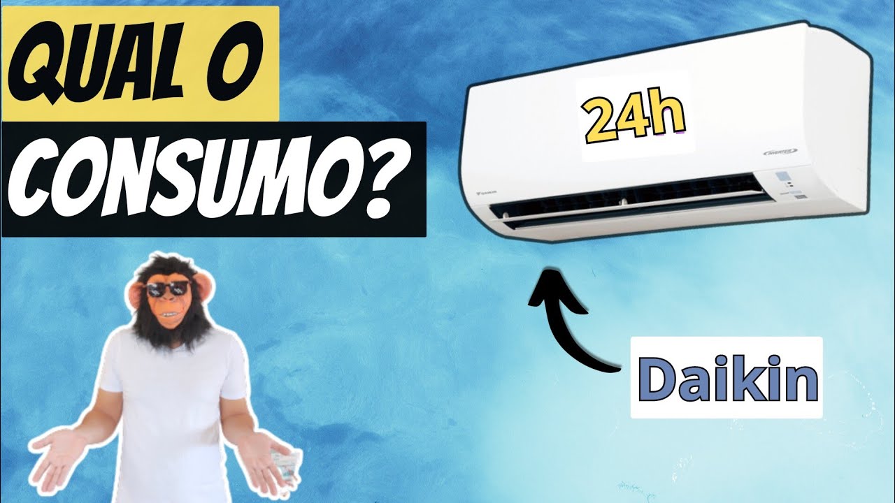 Teste de Consumo Ar Inverter de 9 mil BTUS! Daikin Ecoswing Gold  @gambiarrautil