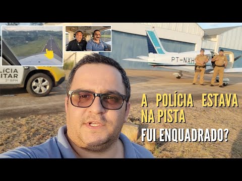 Fui pousar e a Polícia Militar estava na pista. Fui enquadrado? Voo de avião, com fonia GoPro 11