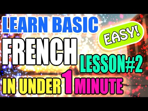 Learn Basic French In 1 Minute | Lesson 2