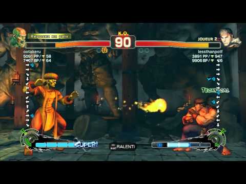 SSF4-AE: ootakeru [Dhalsim] vs lessthanpotf [Ryu]