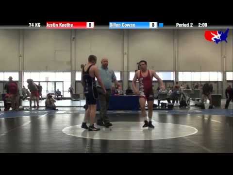 Justin Koethe vs. Dillon Cowan at 2013 Junior Nationals - FILA - GR
