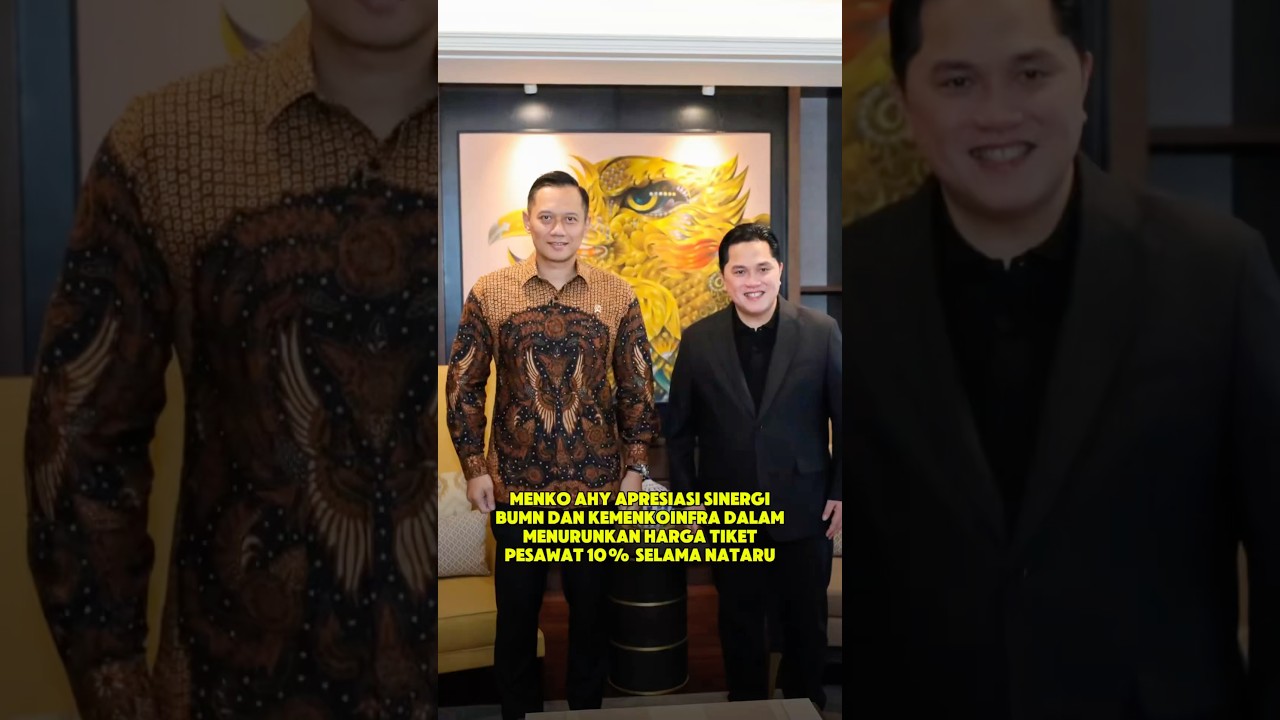 Menko AHY Apresiasi Sinergi BUMN dan Kemenkoinfra dalam Menurunkan Harga Tiket Pesawat 10%