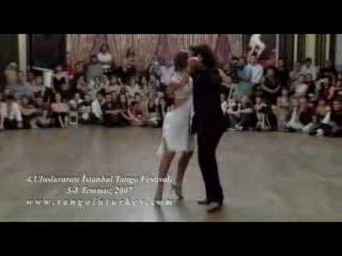  Sebastian Arce  and  Mariana Montes  are  dancing  to  the  tango  "  Poema  "