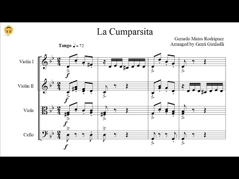 La Cumparsita by Gerardo Matos Rodríguez (String Quartet/Sheets)