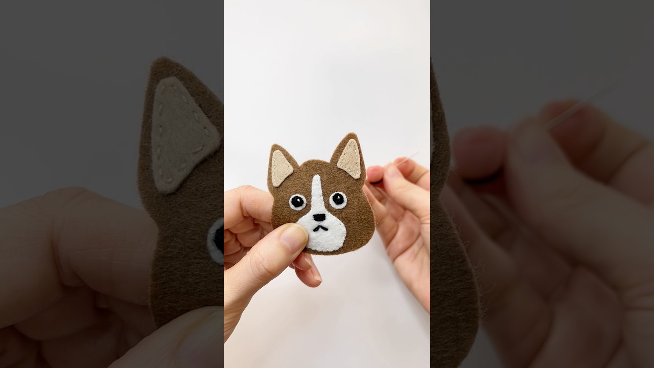 フェルトで作る犬チャーム🐶 - マスコット/ぬいぐるみ #diycrafts #handmade #ハンドメイド