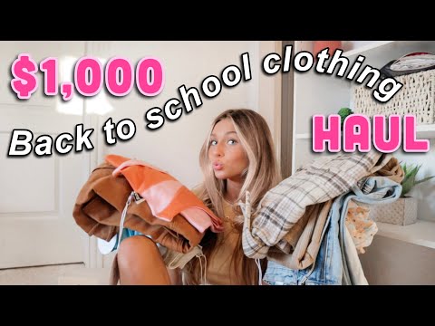 $1000 BACK TO SCHOOL CLOTHING HAUL + try on