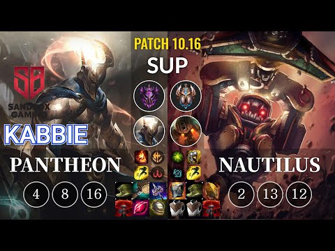 SB Kabbie Pantheon vs Nautilus Sup - KR Patch 10.16