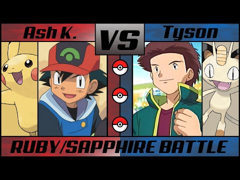 ASH vs TYSON | Pokémon Hoenn League Battle [Ruby/Sapphire]