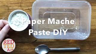 How to make Paper Mache Paste without glue - Fast Easy ONLY TWO INGREDIENTS Papier Mache Recipe.