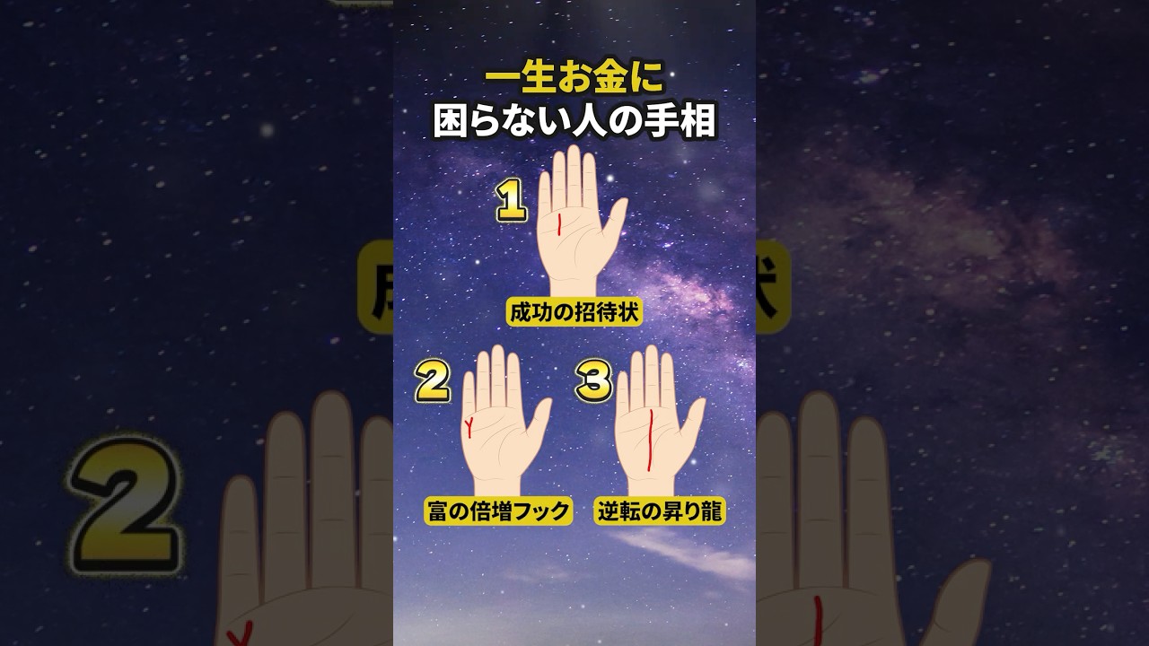 一生お金に困らない人の手相