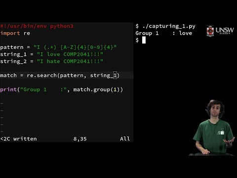 COMP2041/COMP9041 - Capturing with Regular Expressions