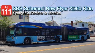 MTA Q111 Bus Ride: SBS Schemed 2017 New Flyer XD60 6080 from Springfield Gardens to Jamaica