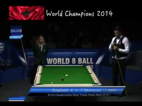 Eight Ball World championships mens teams Final == Morocco vs England 2014