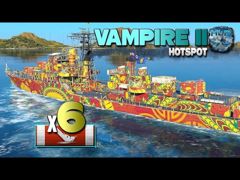 Destroyer Vampire II on map Hotspot, 243k damage - World of Warships
