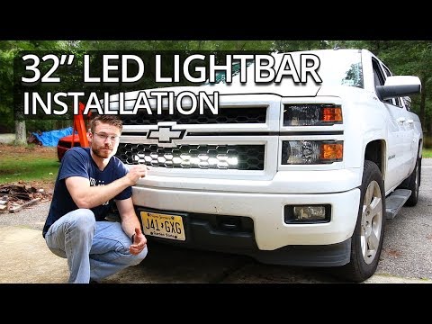 How to Install and Wire Auxbeam LED Light Bar behind 2014-2018 Silverado Sierra Grille