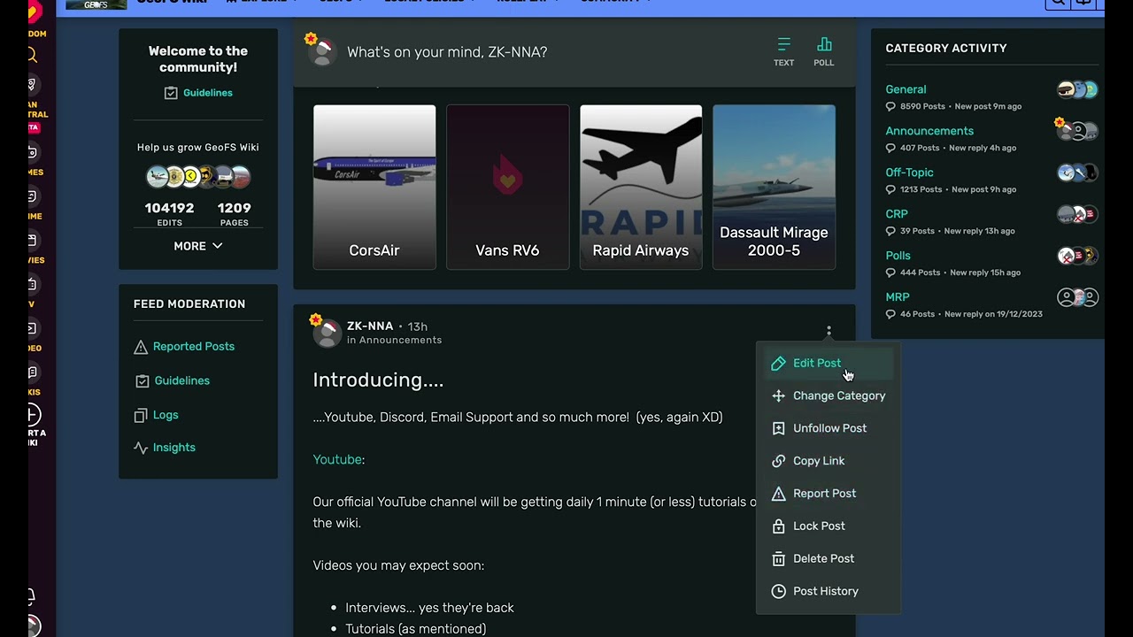 How to Edit a Post - GeoFS Fandom