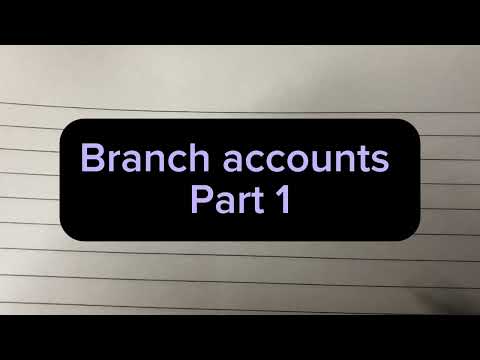 Branch accounts introduction Accounting