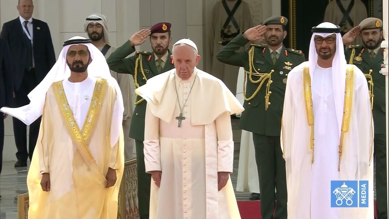 Welcome Ceremony and Visit of Pope Francis to the Crown Prince of Abu Dhabi 4 February 2019 HD