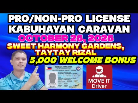 PRO/NON-PRO LICENSE MOVE IT KABUHAYAN CARAVAN OCTOBER 25,2025