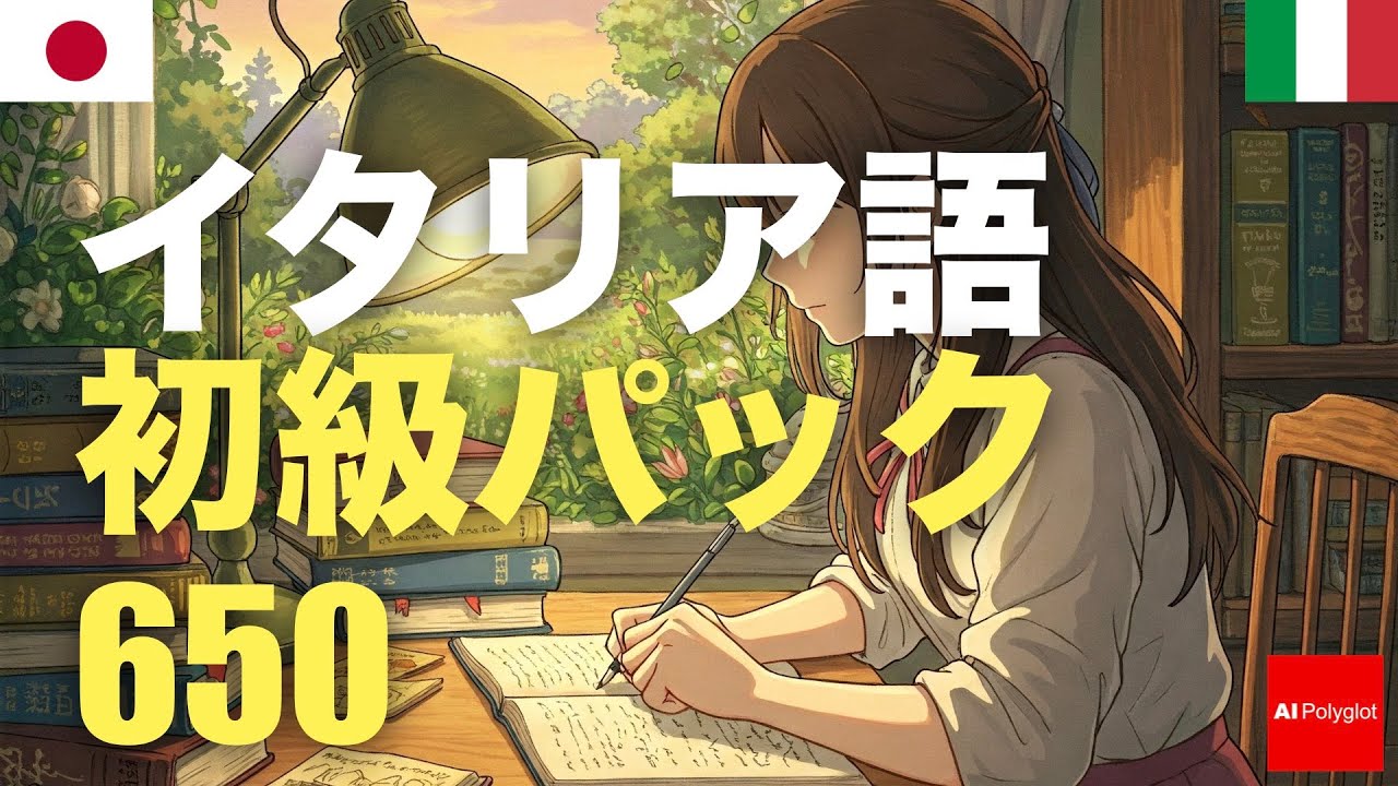 イタリア語初級パック650 | 聞き流し | 第二外国語 | 音声学習 | リスニング練習