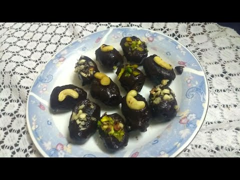 Covered chocolate dates recipe (Eid recipe).