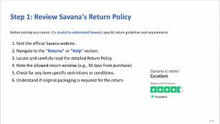 How to Return Savana Products - Submit a Return Request and Get a Refund (2026)