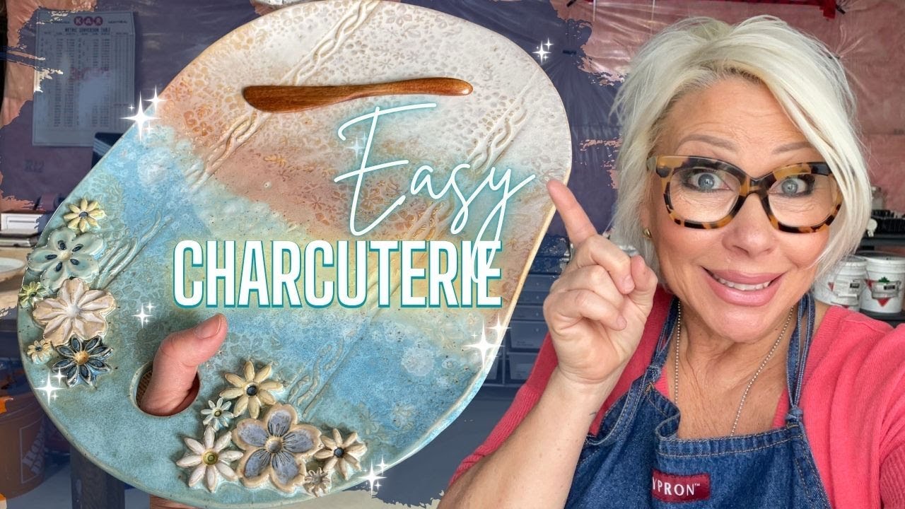 Pottery Tutorial: Step-By-Step How to Handbuild a Gorgeous & Functional Charcuterie Board from Clay!