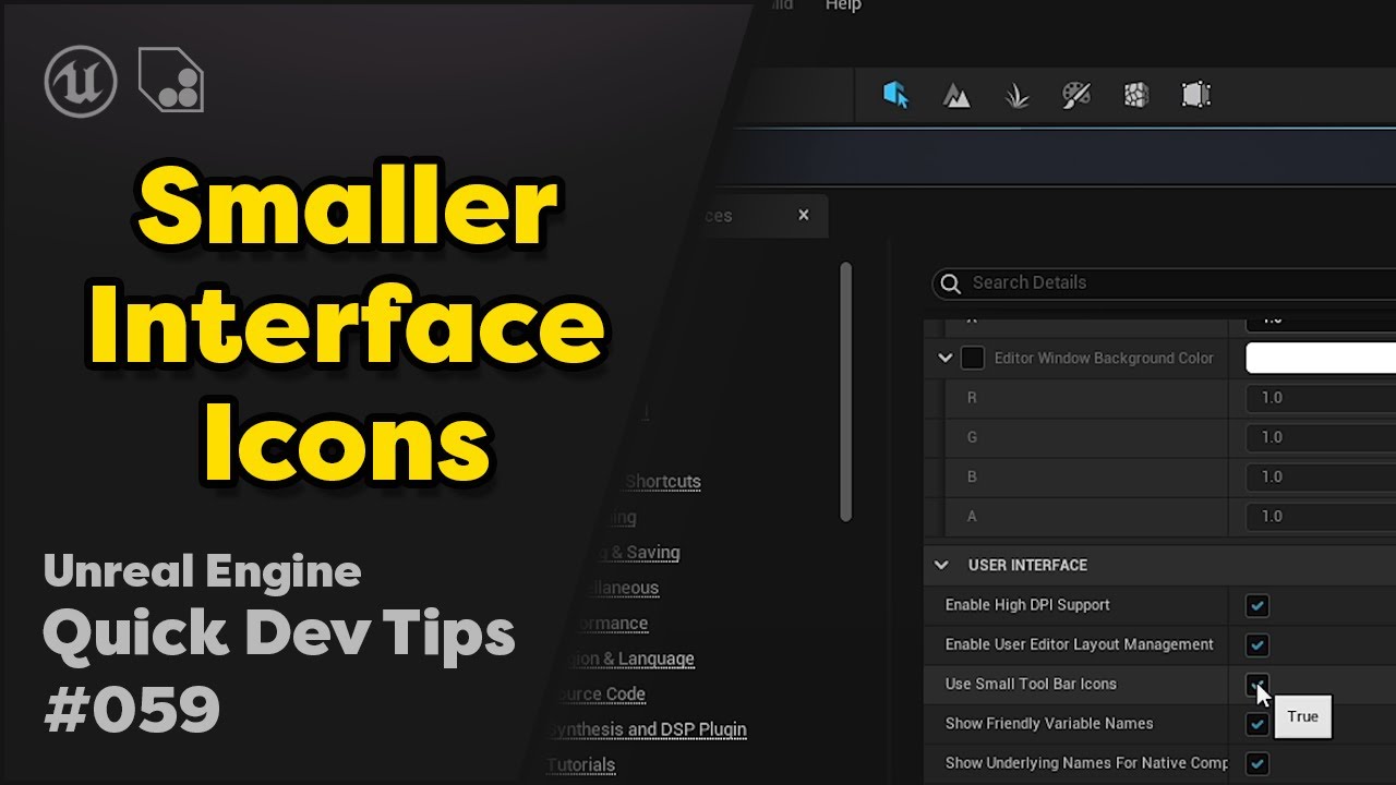 Quick Dev Tip #59 UE4 / UE5 - Smaller Interface Icons