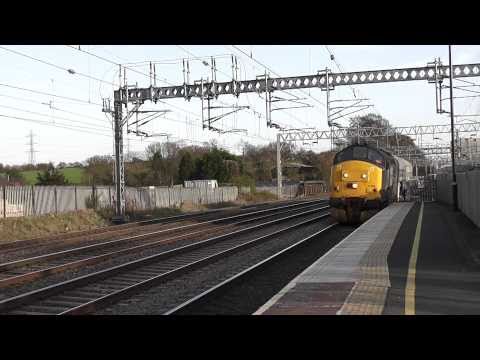 DRS Class 37 37688 - Nuclear Flask Train - Rugeley Trent Valley - Saturday 19th March 2011