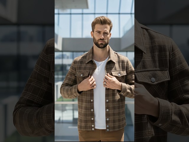 Vídeo relacionado con Voqeen Chaqueta Hombre Manga Larga Casual Plaid Cazadora Entretiempo Botón Snap Casual Chaqueta Primavera Rugosa Forrada De Franela Cazadora Entretiempo Chaqueta Ligera