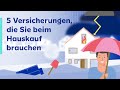 Ein Hauskauf ist anstrengend – und dann noch um Versicherungen kümmern? Wir sagen dir, welche wirklich wichtig sind.