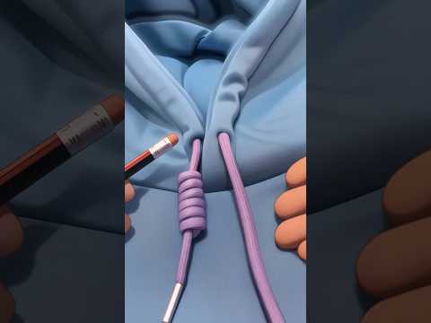 How to tie hoodie drawstrings elegantly. Brilliant solutions.