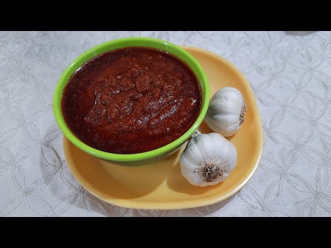 How to make Garlic Chutney: Recipe of Red Chili & Fresh Garlic Chutney for Dal Bati: lahsun chatni