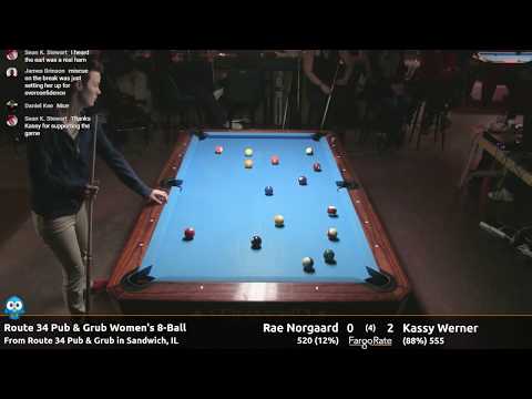 Rae Norgaard vs Kassy Werner - Women's 8-Ball - Route 34 Pub and Grub