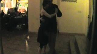 Oscar Casas and Ana Miguel dance a vals at Milonga Cielo in Chicago