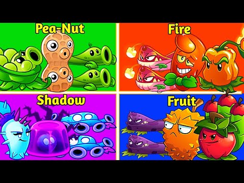 Random 4 Team Plants Pult + Shield + Vine - Who Will Win? - PvZ2 Team Plants Battles