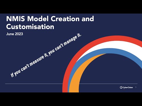 Training Webinar:  NMIS Model Creation and Customisation​