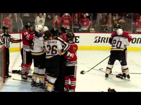 Blues v. Blackhawks End of the Game Brawl 4/19